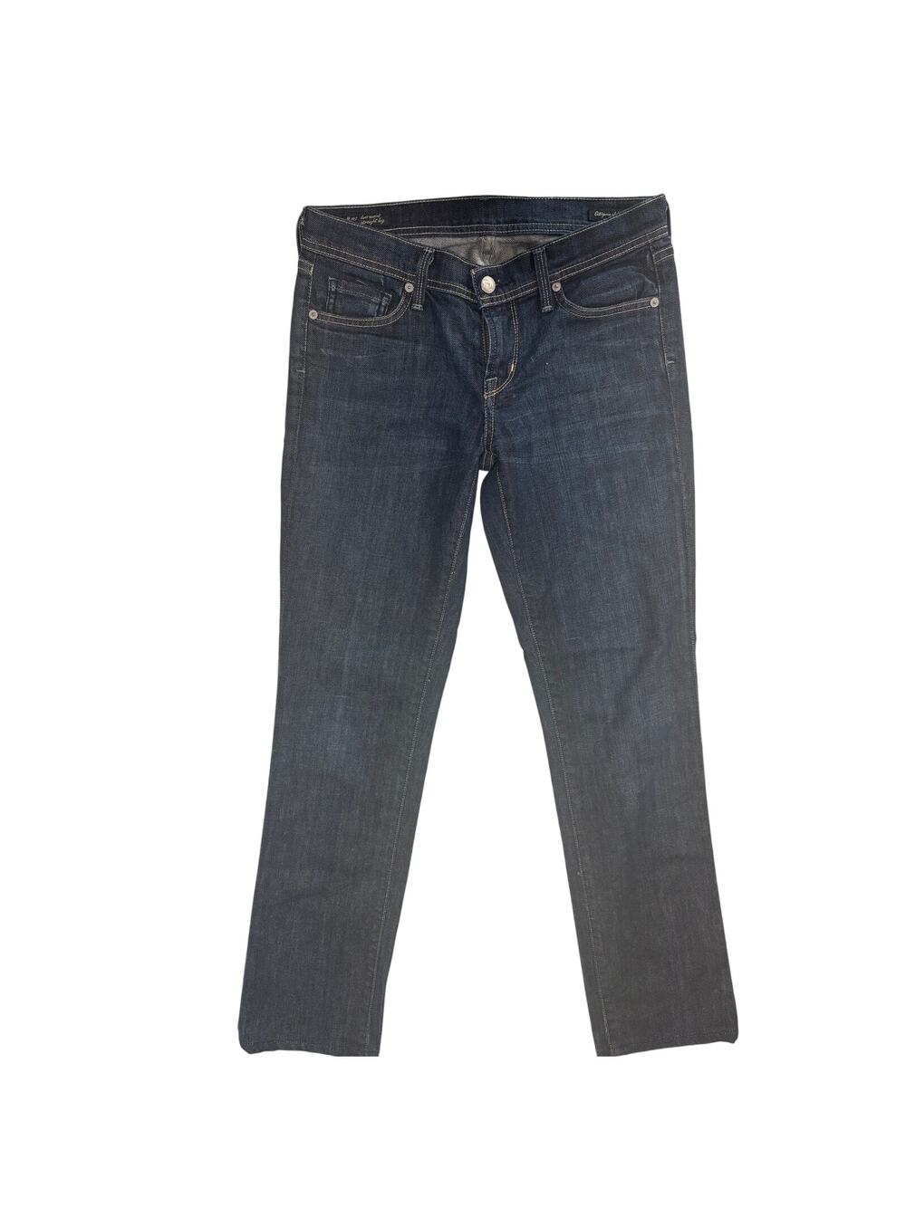 Citizens of Humanity Ava 142 Sz 27 Straight Leg Low Rise Dark Denim Stretch Y2K